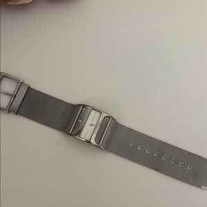 DKNY vintage wide Silver Mesh Watch Band